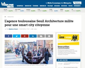 Aperçu de l'article de La Tribune consacré à Seuil Architecture à l'occasion de son événement Citadin acteur de la smart city
